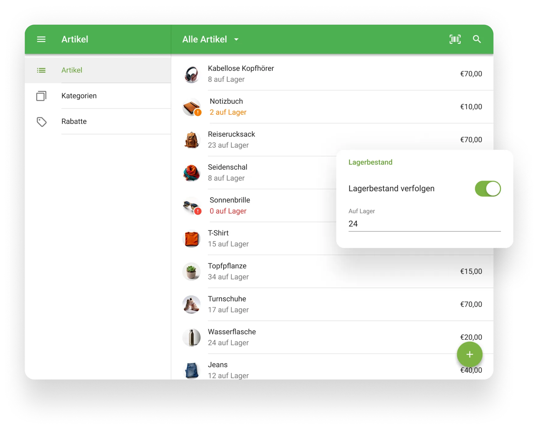 Lagerverwaltung with Loyverse POS app